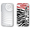 Animal Zebra Hard Shell Case iPhone 4 - Black 