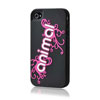 Animal Silicone Corp Logo Case for iPhone 4 - Black/Pink 