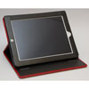 Piel Frama Croc Leather Cinema Case For iPad 2 - Dark Red